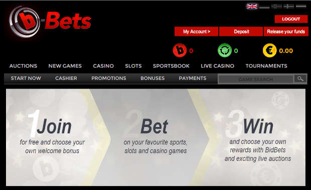 b-Bets Casino Homepage