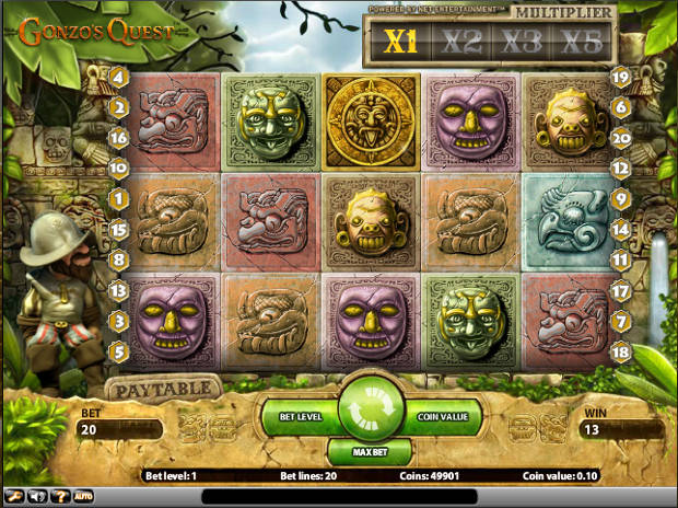 Gonzo's Quest game Screen