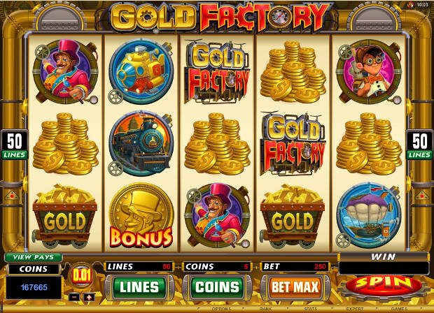 Gold Factory Slots main screen