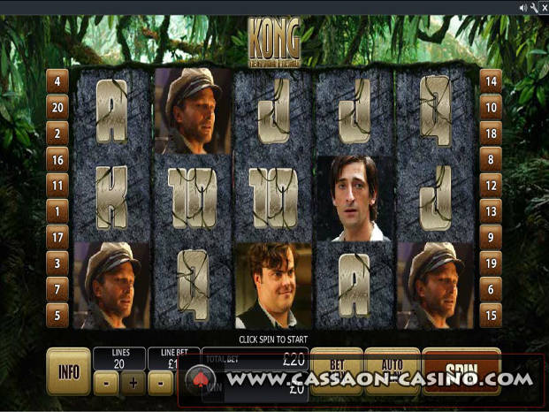 Game Screen of King Kong Video Slots