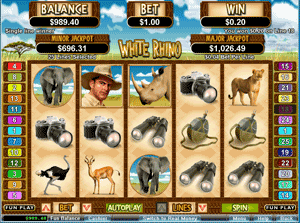 Realtime Gaming releases new video slot White Rhino