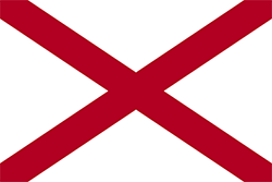 The state flag of the US State of Alabama