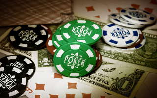 Texas Hold'em Poker cards and chips