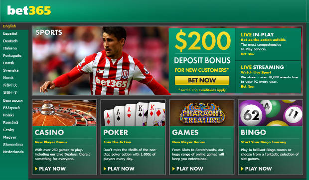 Bet365.com Sports Book, one of the better online sports books.