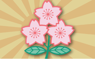 Japanese Rugby Emblem, The Cherry Blossom.