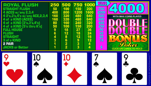 Double Double Bonus Video Poker by Microgaming