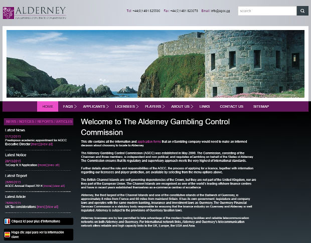 Alderney Gambling Control Commission website